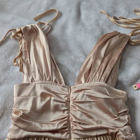 3/$30 Bnwt Gold Rushed Mini Mini Dress - Picture 11 of 13